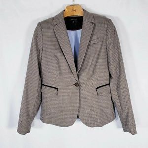 British Khaki Houndstooth Blazer